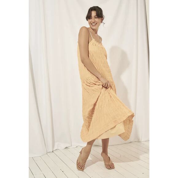 Mon Renn Zest Midi Dress in Papaya New with tag - Picture 9 of 9